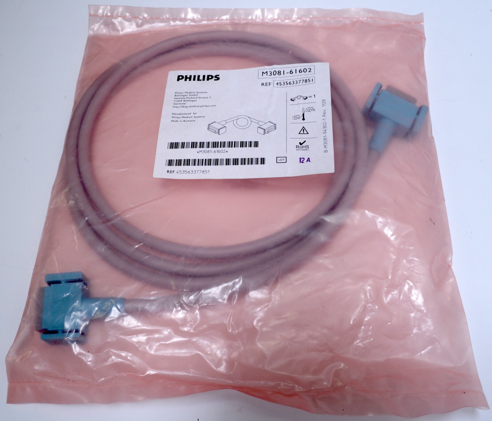 PHILIPS #M3081-61602 Intellivue Patient Monitor Cable #453563377851