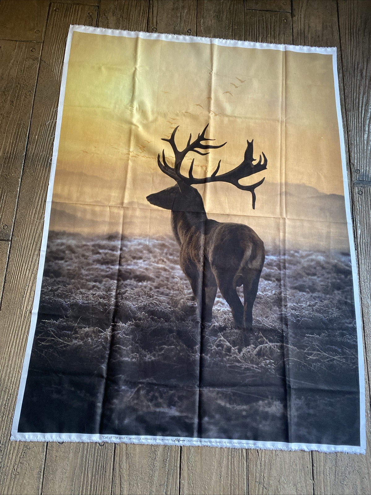 Panel, Deer, Quilting, Hunting, Hoffman Fabrics, 100% Cotton 32 By 44 Inches