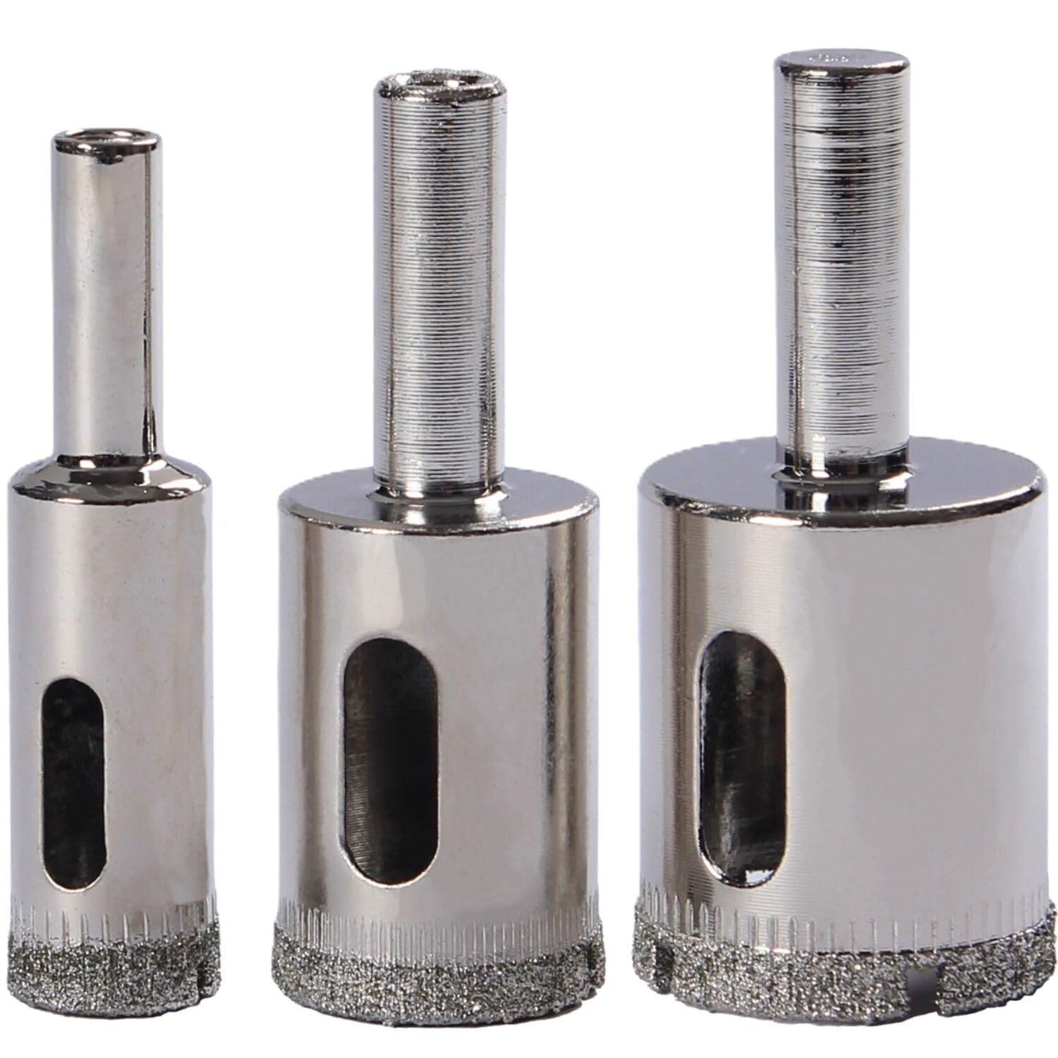 3 PCS Diamond Drill Bit Set 1/2, 3/4 , 1 inch Glass Drill Bit Porcelain Tiles