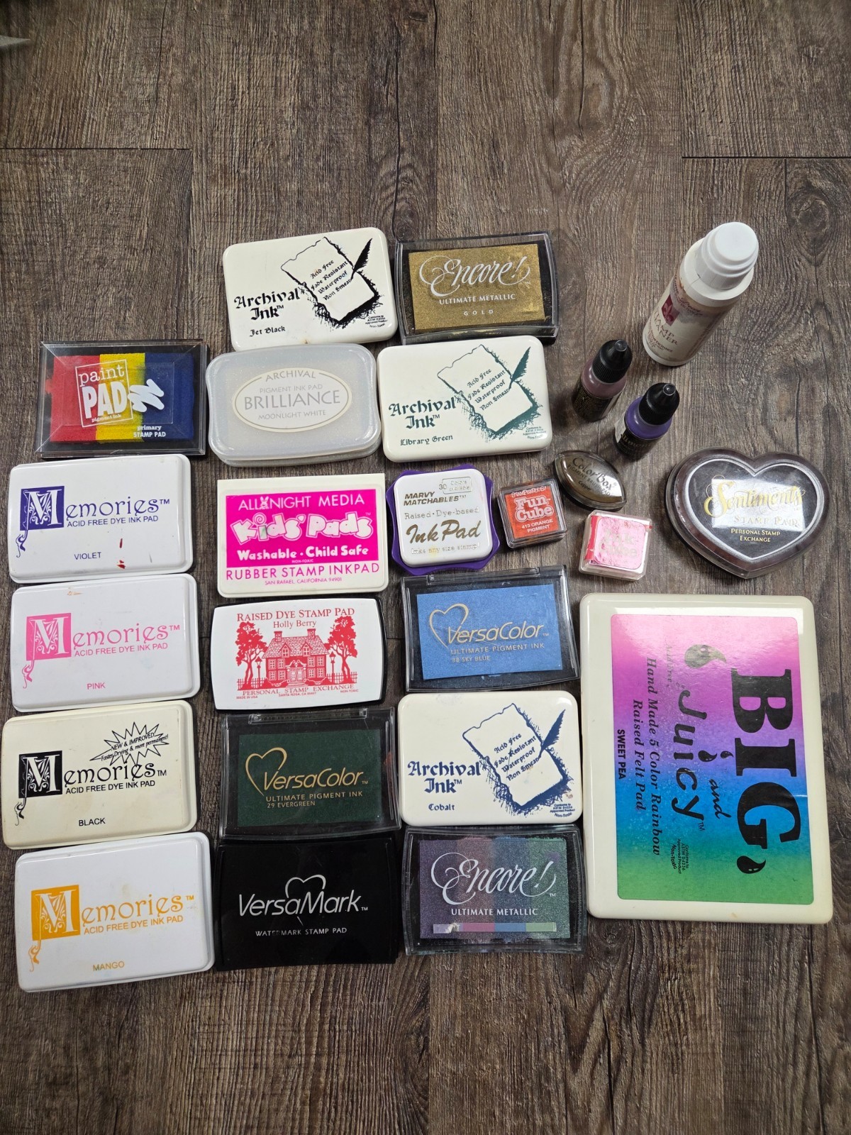 Huge Lot of Colored Ink Stamp Crafting Scrapbooking Pads