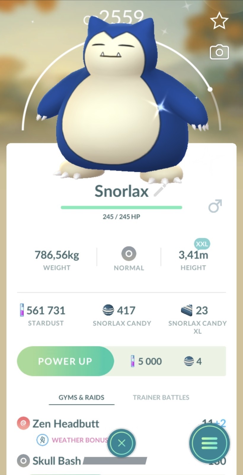 Shiny Snorlax XXL ✨PKMN GO ✨