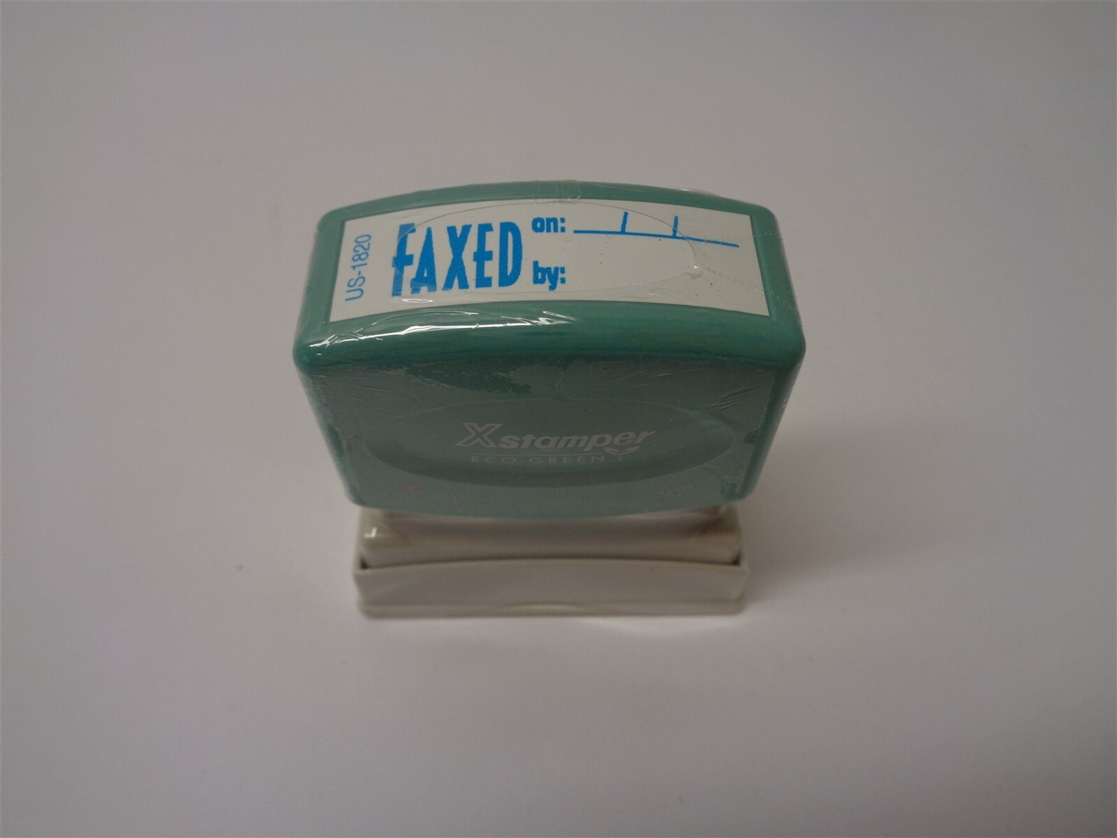 Xstamper Eco-Green "Faxed" Pre-Inked Stamp US-1820