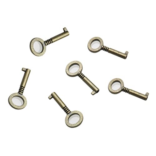 6pcs Retro Mini Lock Replacement Key, Suitable for Universal Keys Such As Mini