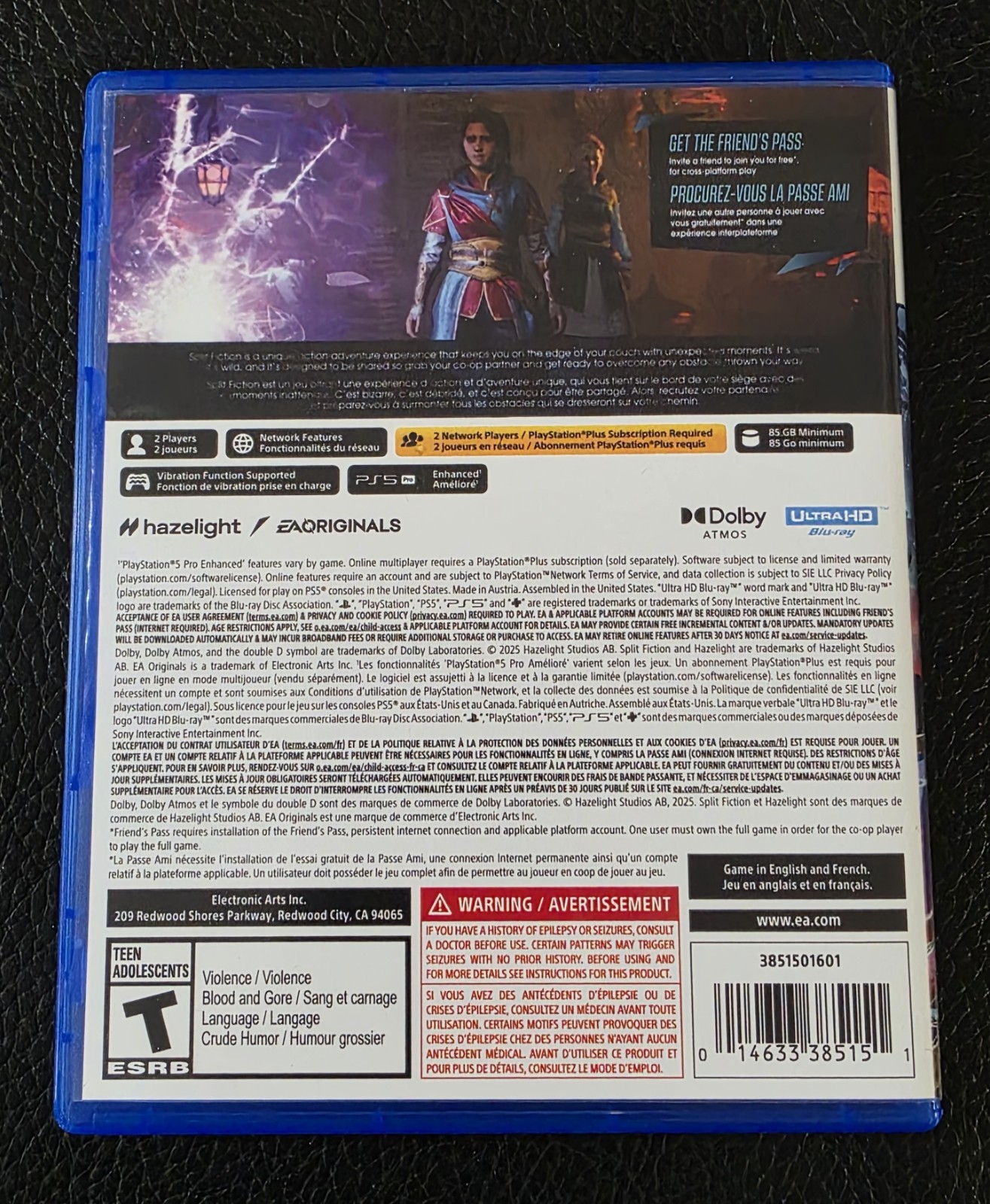 Replacement Case (NO GAME) Split Fiction PlayStation PS5