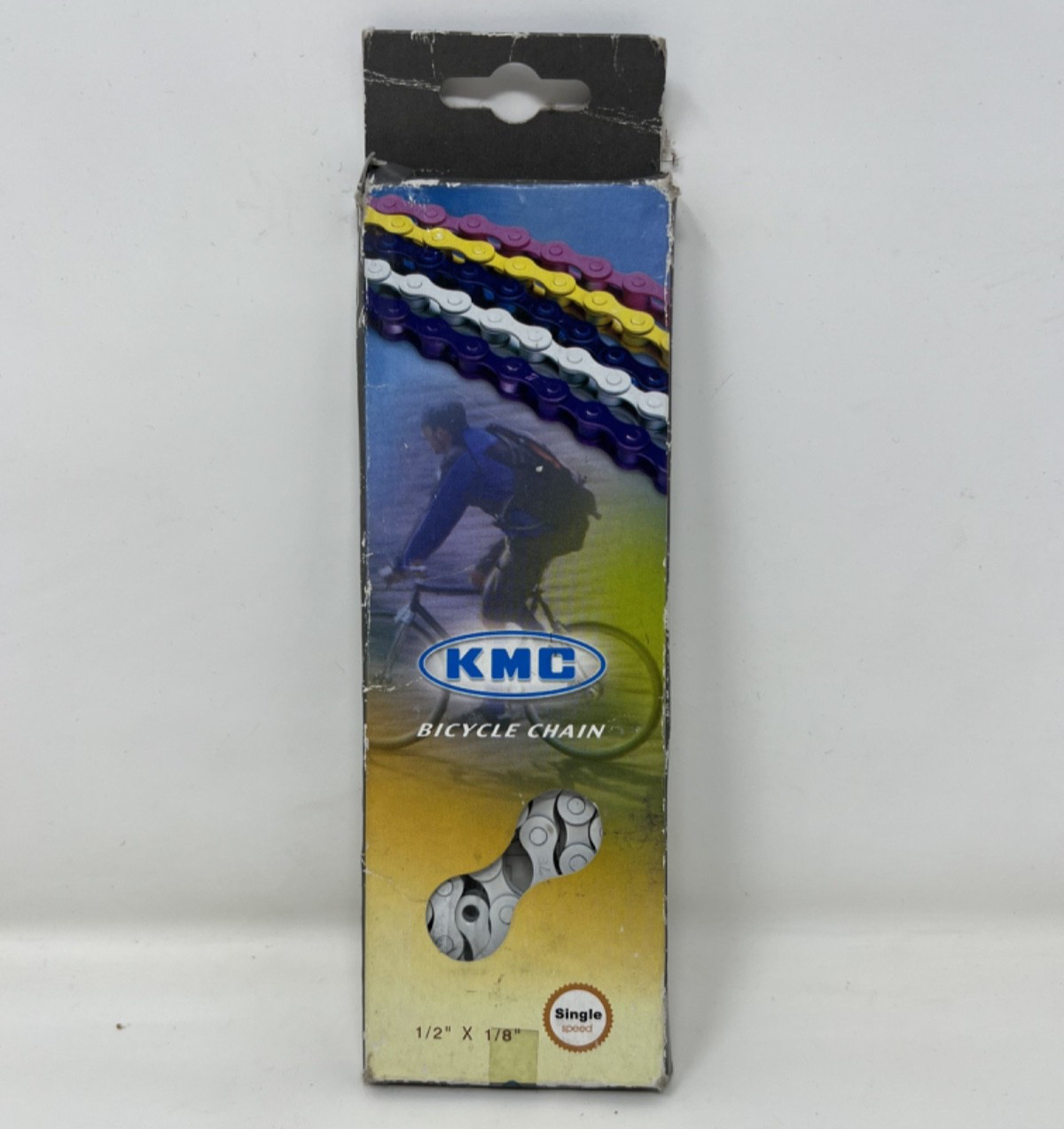 KMC Bike Chain 1/2" x 1/8" Model: Z410 WHITE Vintage BMX Single Speed NEW In Box