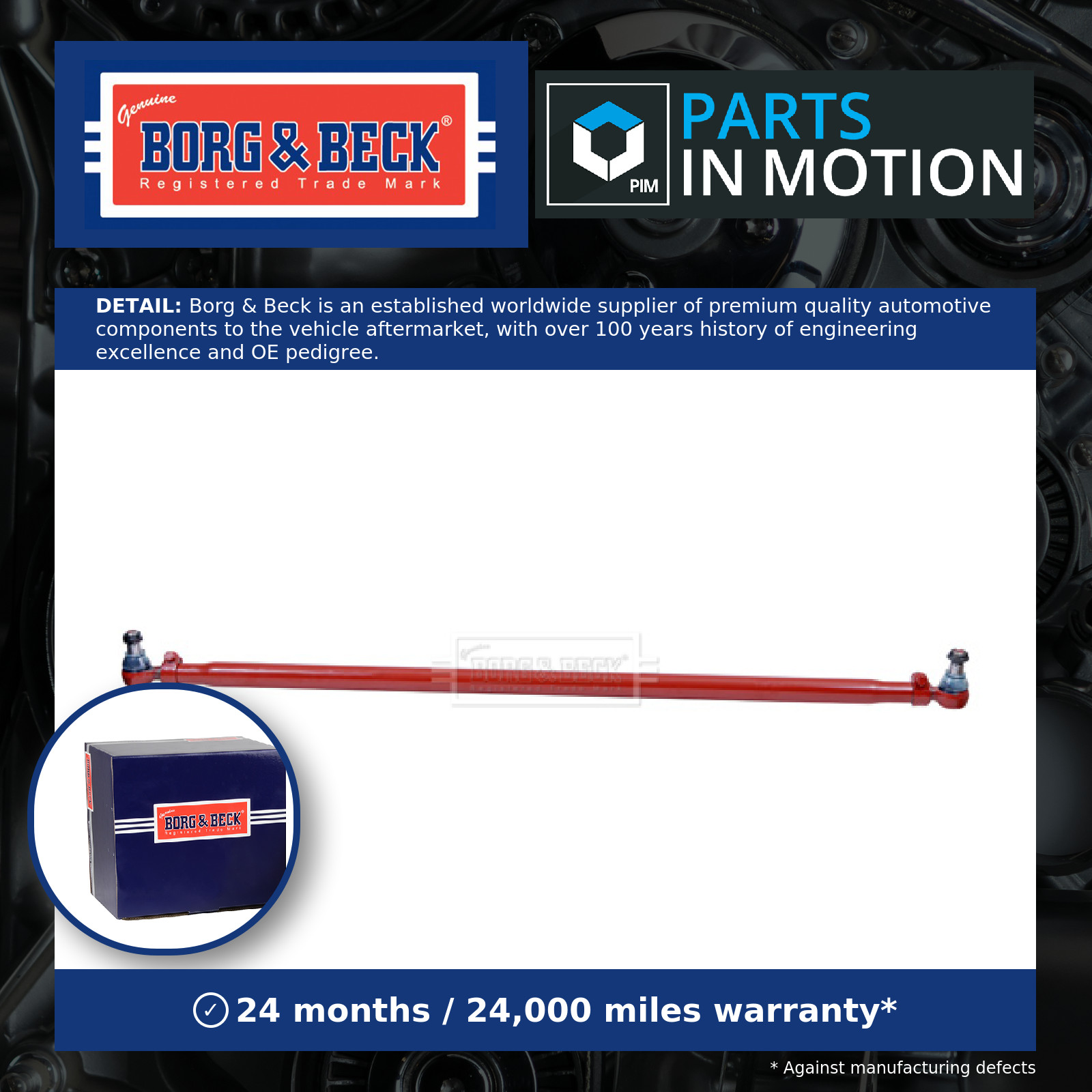 CV Steering Rod Assembly BTR32158 Borg & Beck 81467106112 81467106163 Quality