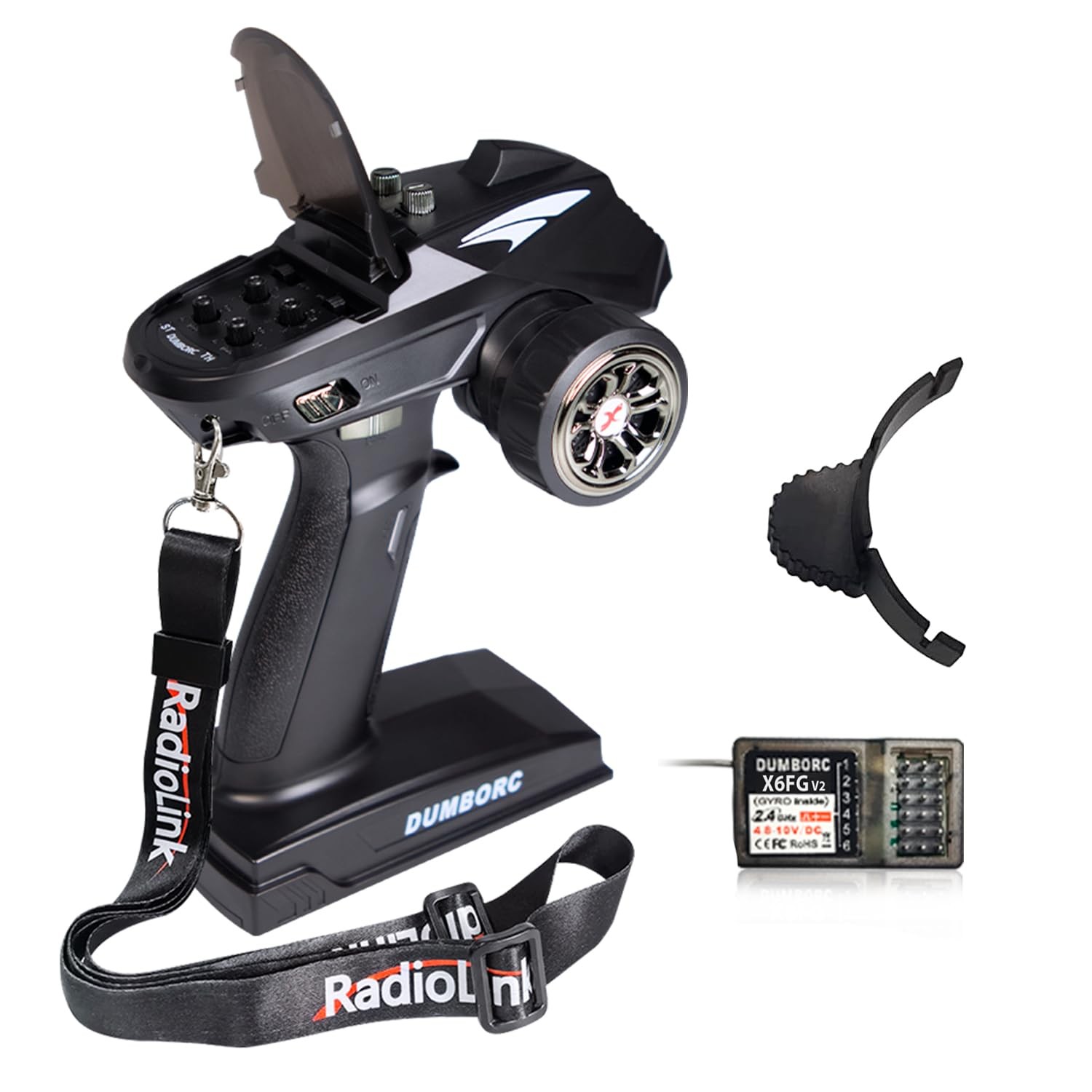 DUMBORC X6 2.4GHz 6CH RC Radio Transmitter and Receiver X6FG(Built-in Gyro) w.