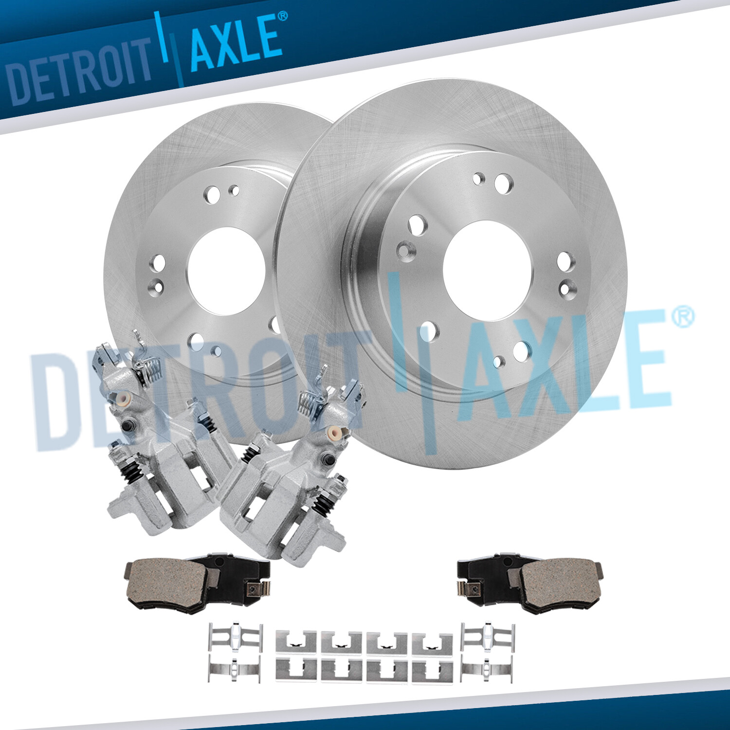 10.24" Rear Disc Rotors Calipers Brake Pads for 2003-2007 Honda Accord Acura TSX