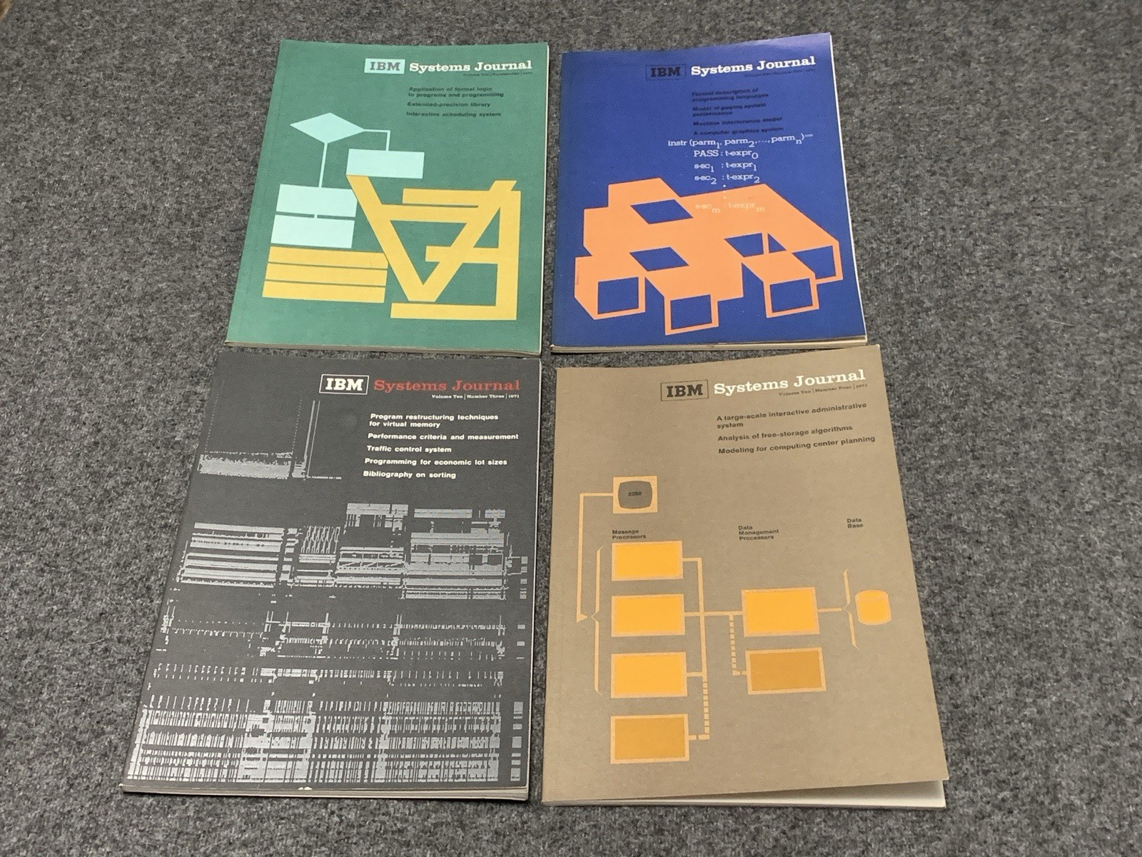 IBM Systems Journal Volume Ten Number One, Two Three & Four 1971 Book Vintage