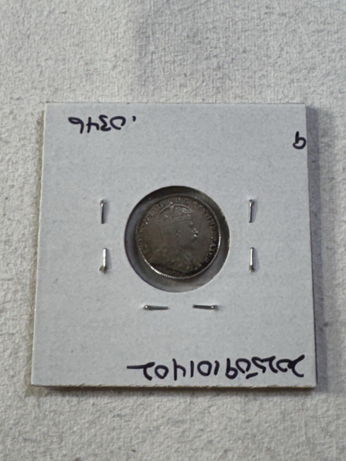 1902 Canada 5 Cents Small Silver Coin Damaged