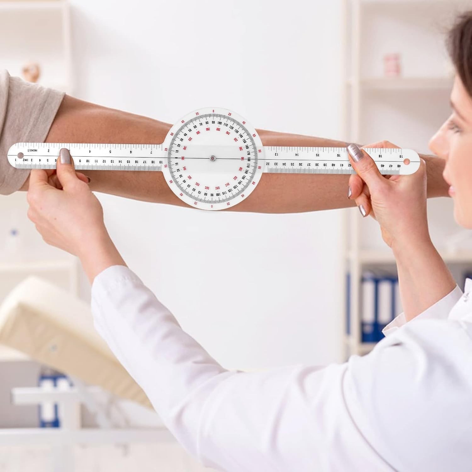Multifunctional Transparent Goniometer - 2-Inch Angle Ruler for Joint Assessment