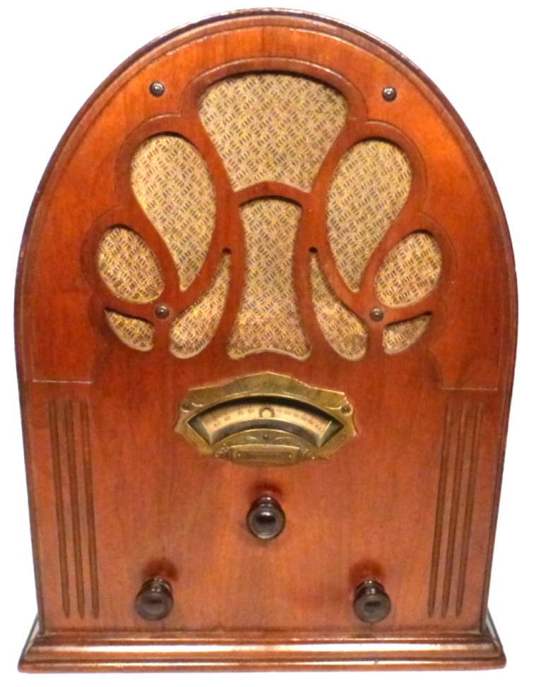 vintage  ACRATONE  CATHEDRAL RADIO:  Untested / Complete with all 7 TUBES