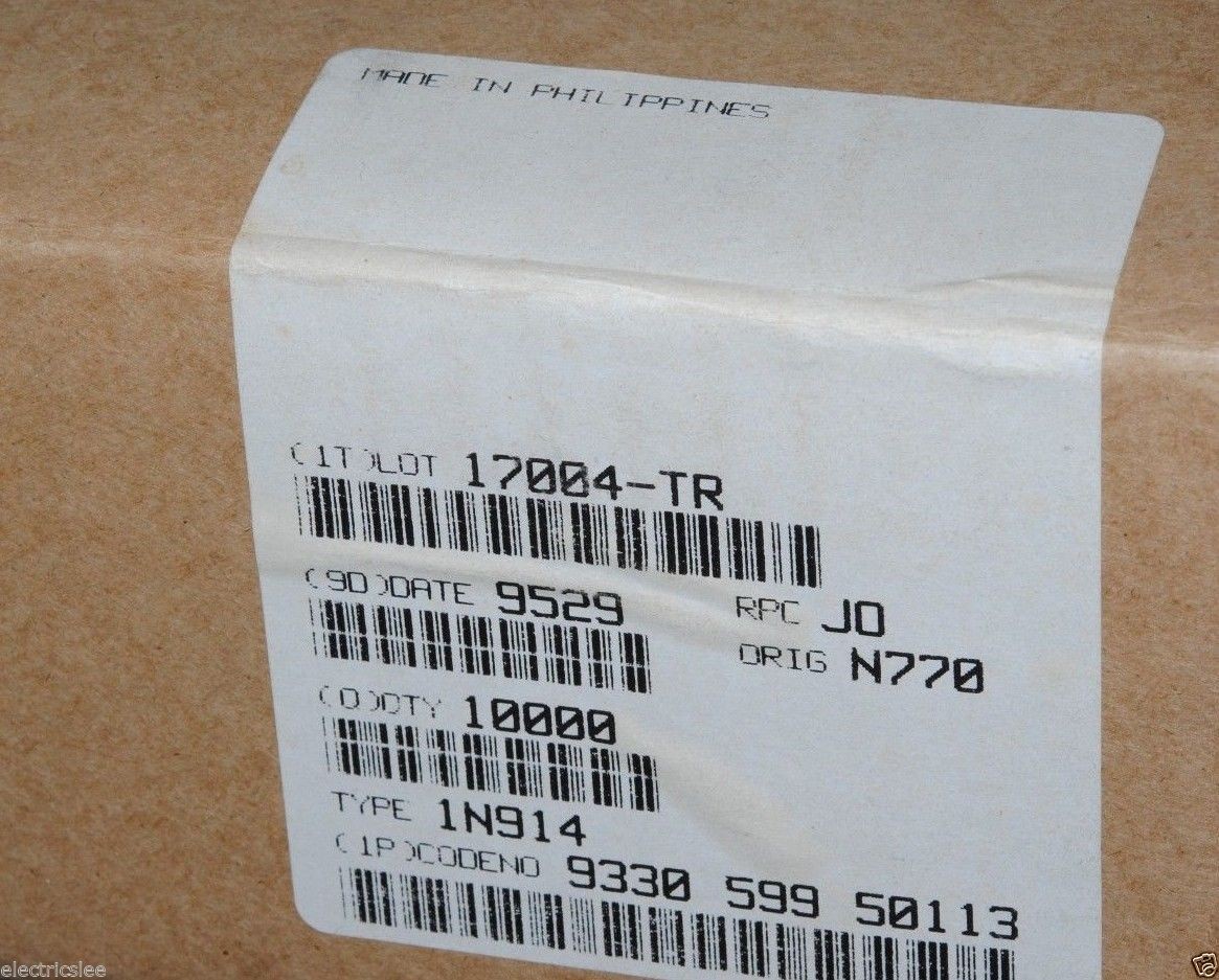 10pcs Philips 1N914 200mA 100V Fast Switching Diode Rectifier