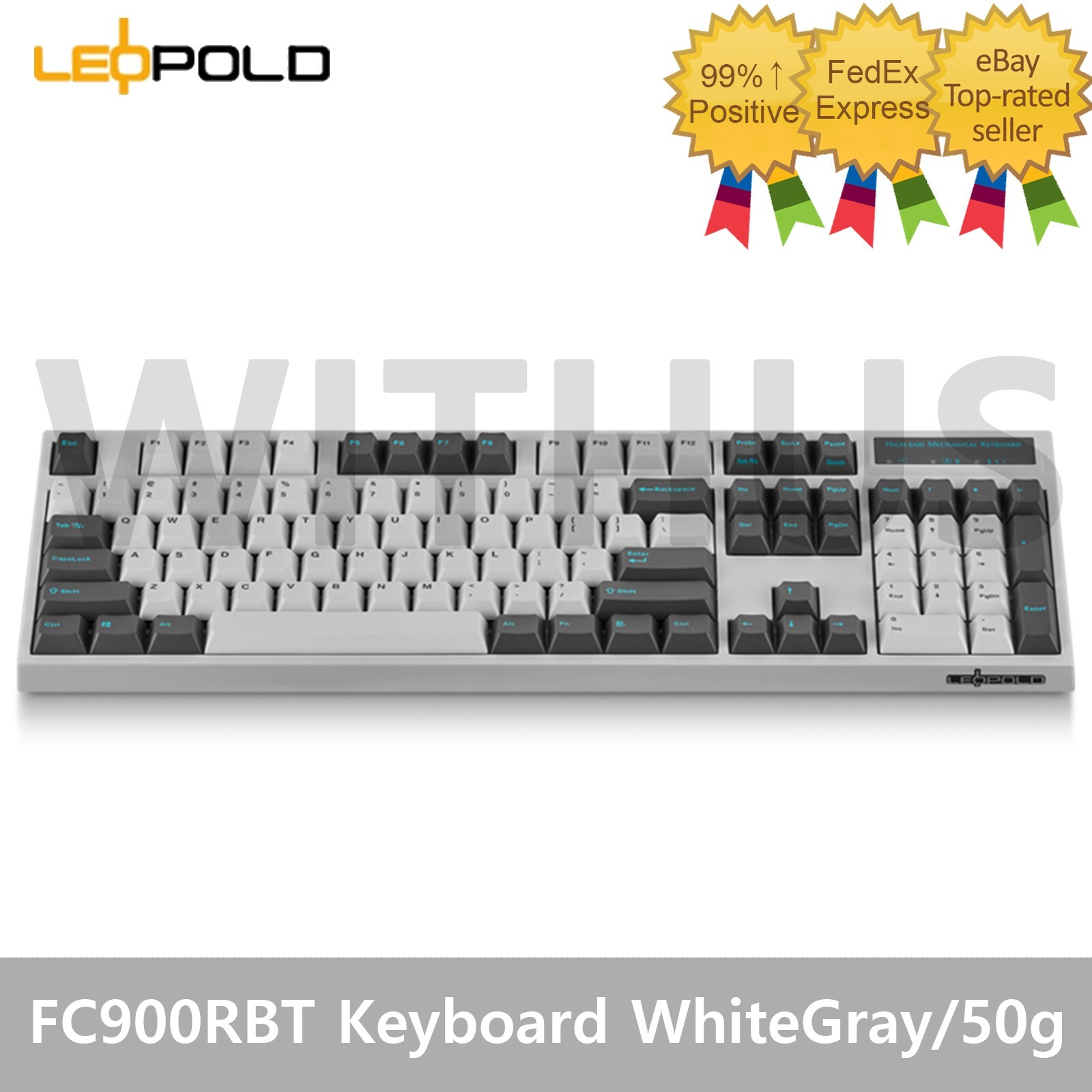 Leopold FC900RBT High-End Mechanical Bluetooth Keyboard WhiteGray/50g-Blue/Click