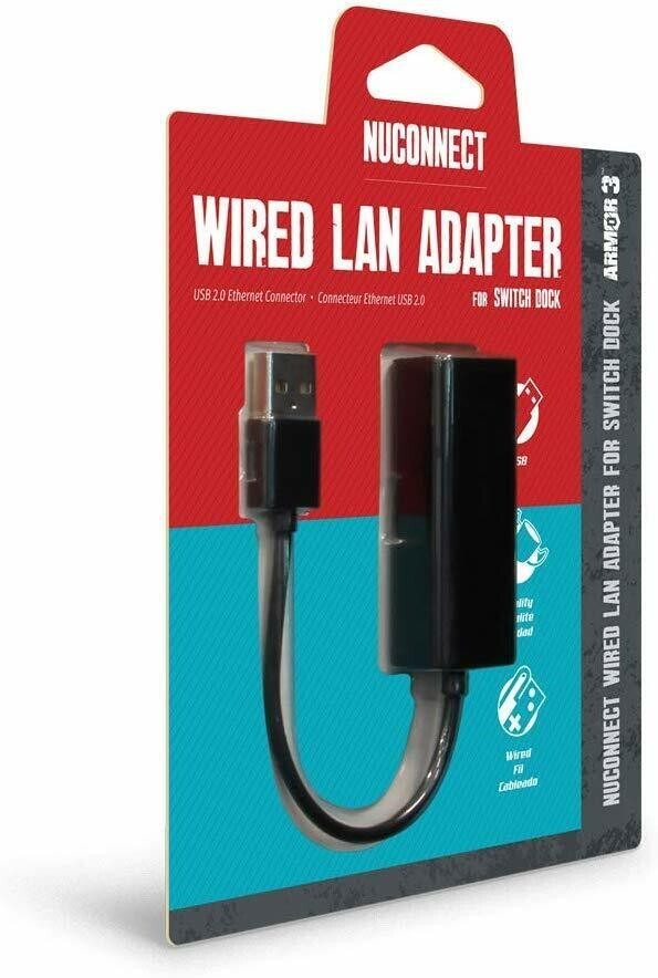 Nuconnect Wired Lan Adapter For Switch - Nintendo Switch, Brand New