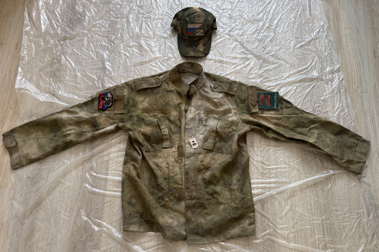 Original Russian Army Soldier Uniform Military Сamo Moss Jacket 2 Patch Cap 2023