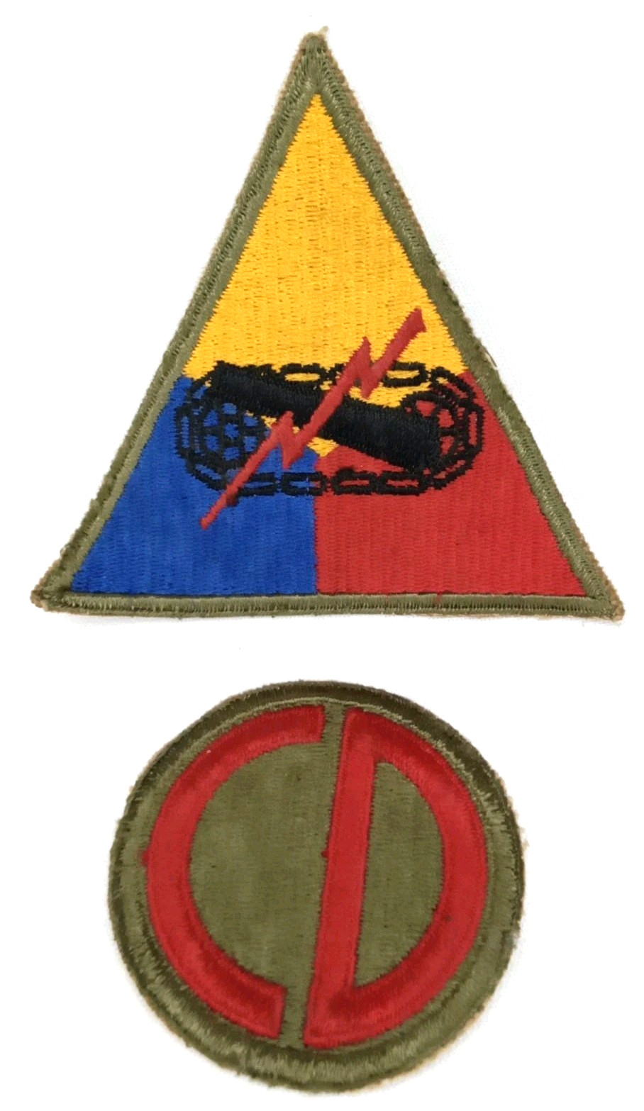 WWII Era 1940s United States Army & Civil Defense Patch Set Of 2 New Arrival