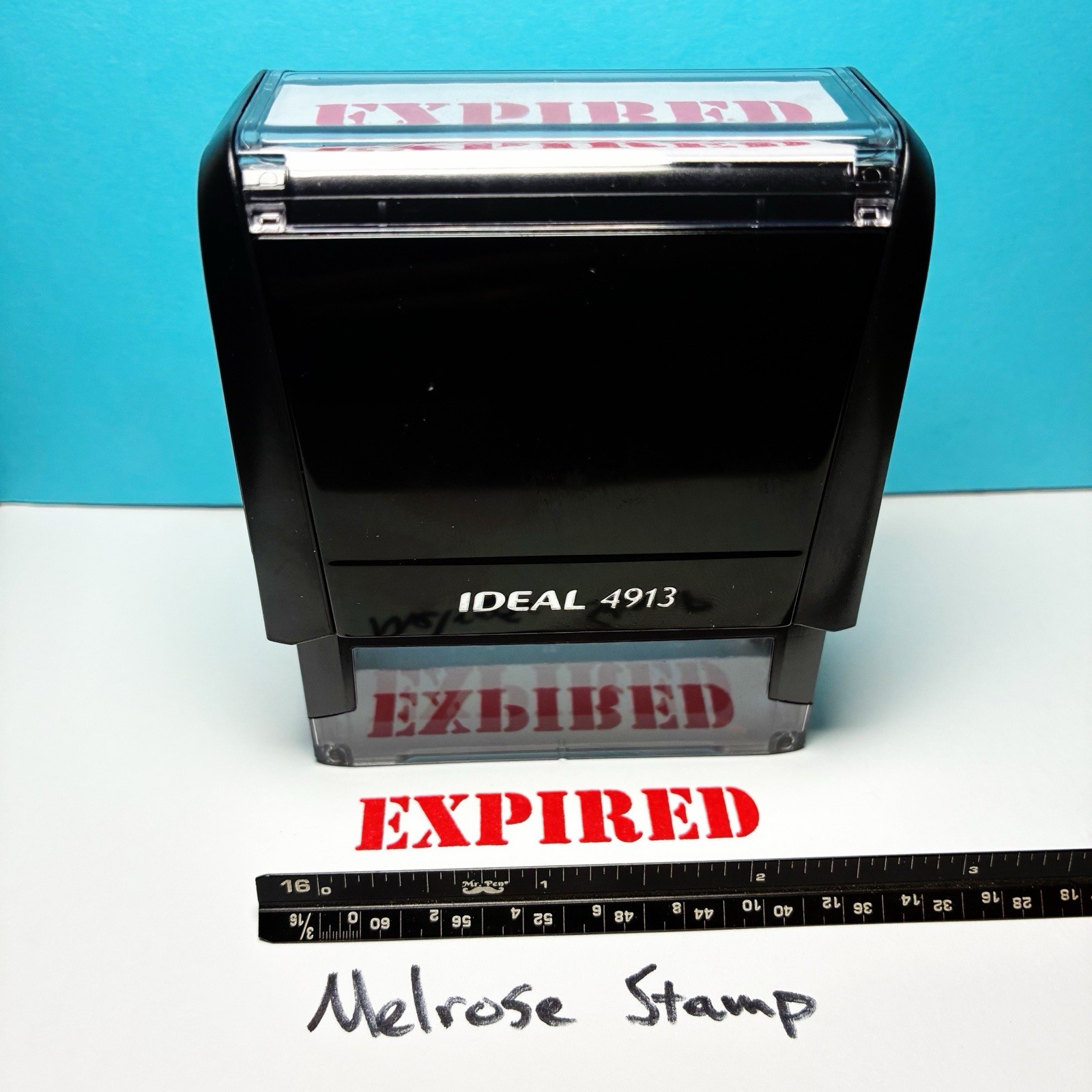 Expired Rubber Stamp Red Ink Self Inking Ideal 4913