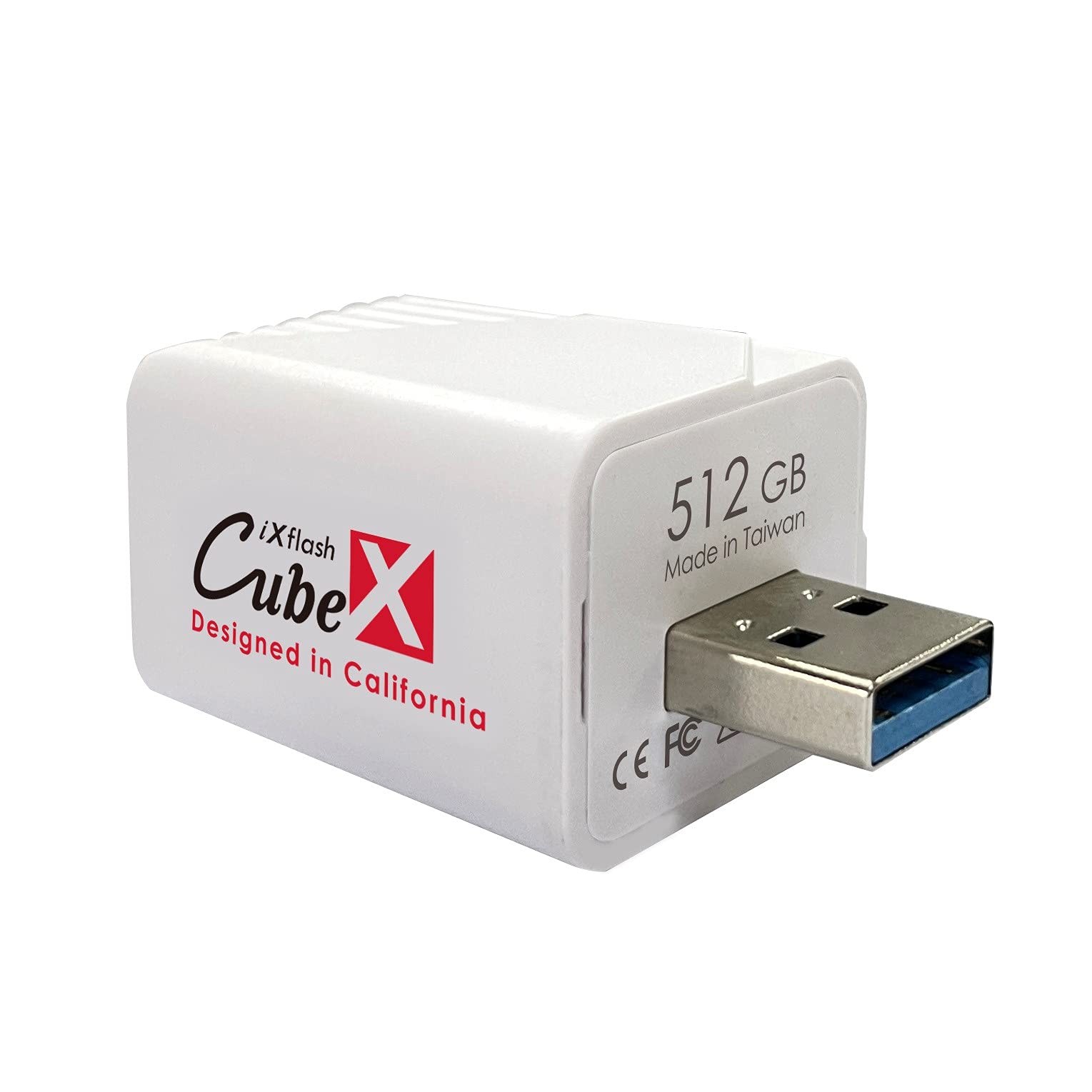 Piodata iXflash Cube Auto Photo Backup While Charging, 512GB USB Flash Drive ...