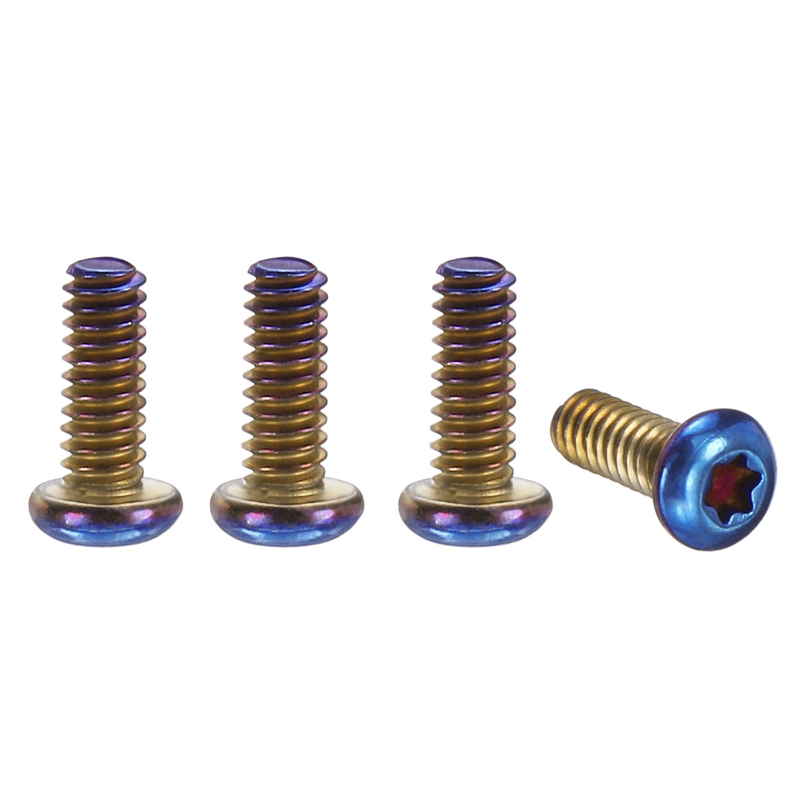 4Pcs, Pocket Clip Screws T6 Torx 2-56UCN 6mm Thread Electroplated Blue