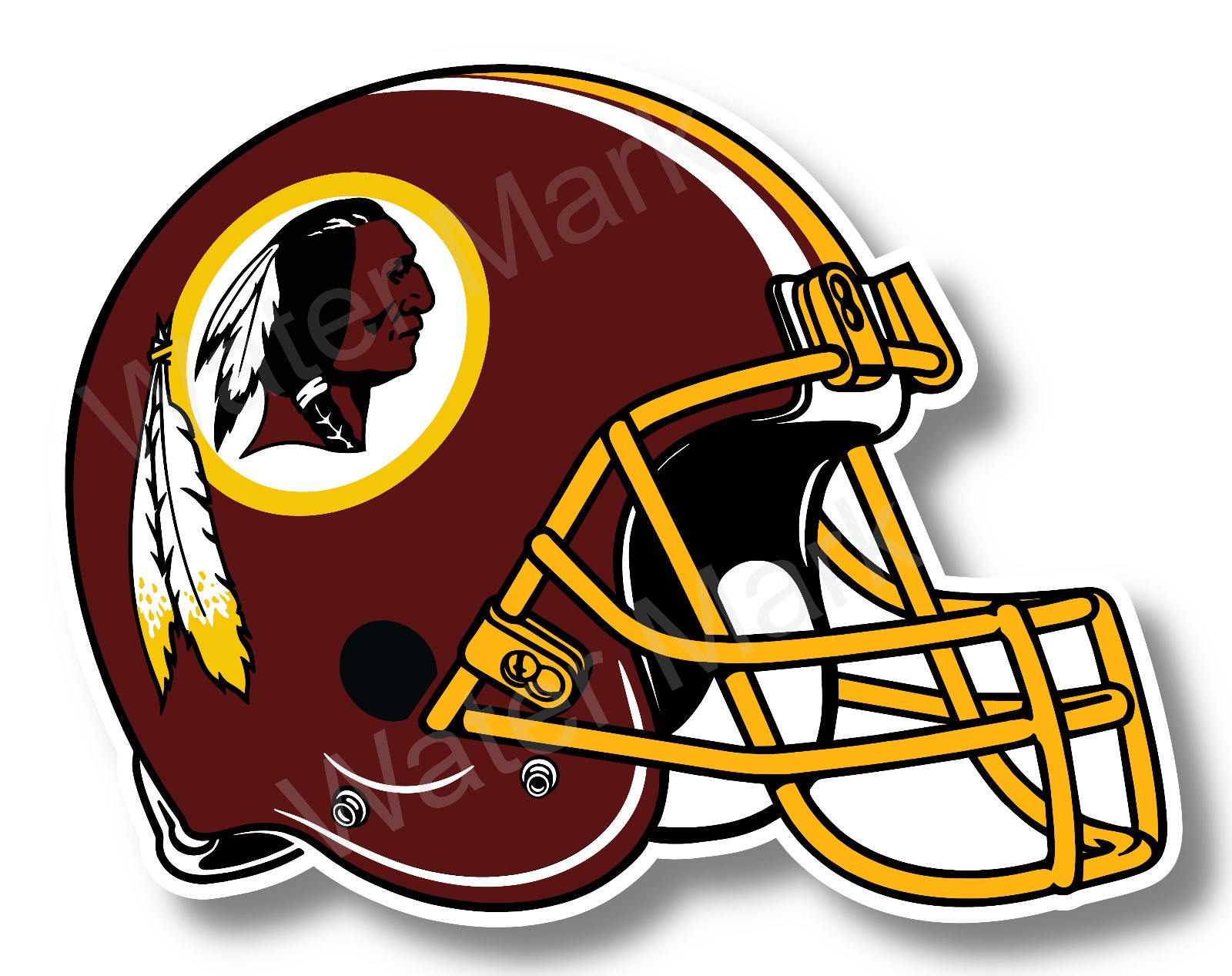 Washington Redskins Helmet Only Vinyl Sticker Decal Car Window football 12 Sizes