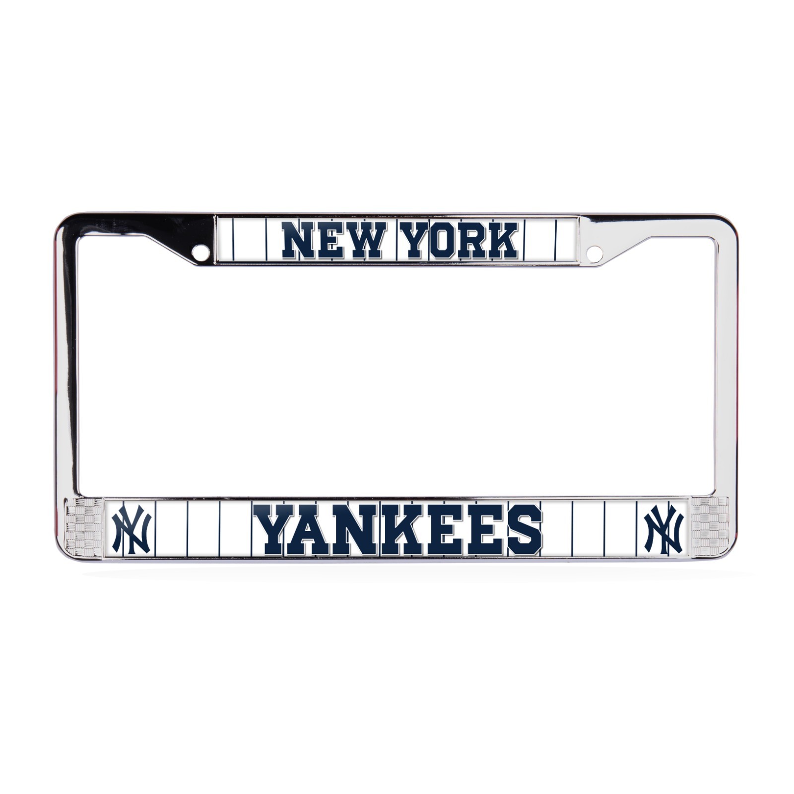 New York Yankees Pin Stripes MLB 3D Polyurethane Domed License Plate Frame Car