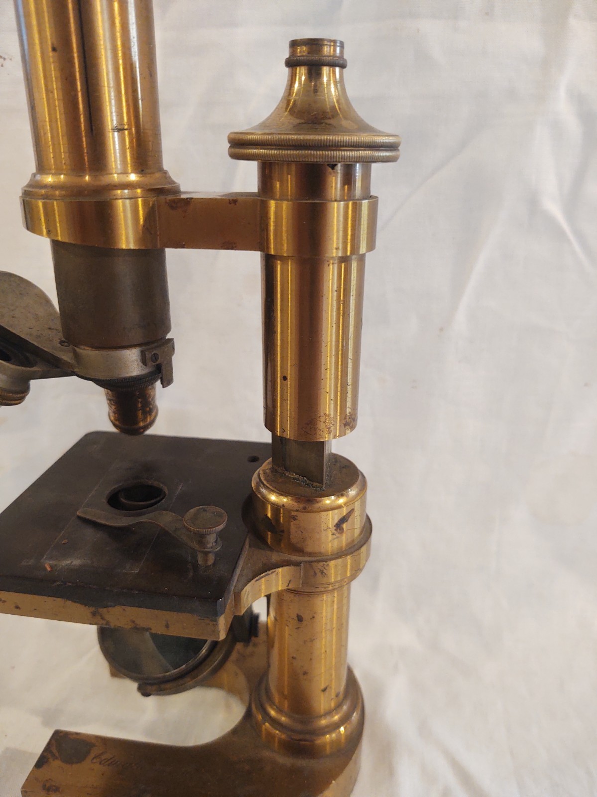 1890 Leitz Wetzlar Brass Microscope serial # 16882 & Slides Dr. Irwin Boeshore