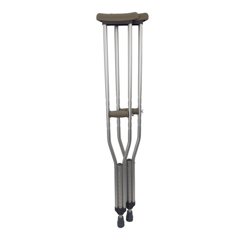 Underarm adjustable aluminum crutches, tall adult, 1pair