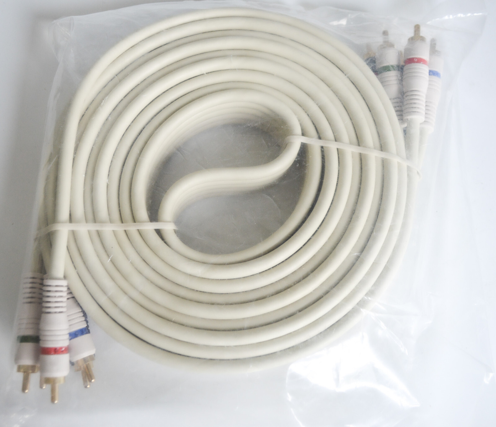New 5 Wire Beige RCA Component Video/Audio Cable 6-8 Feet Sealed