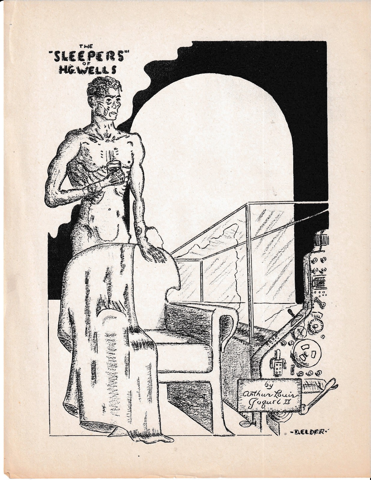 12 copies THE SLEEPERS OF H.G. WELLS - 1940's fanzine print Ackerman collection