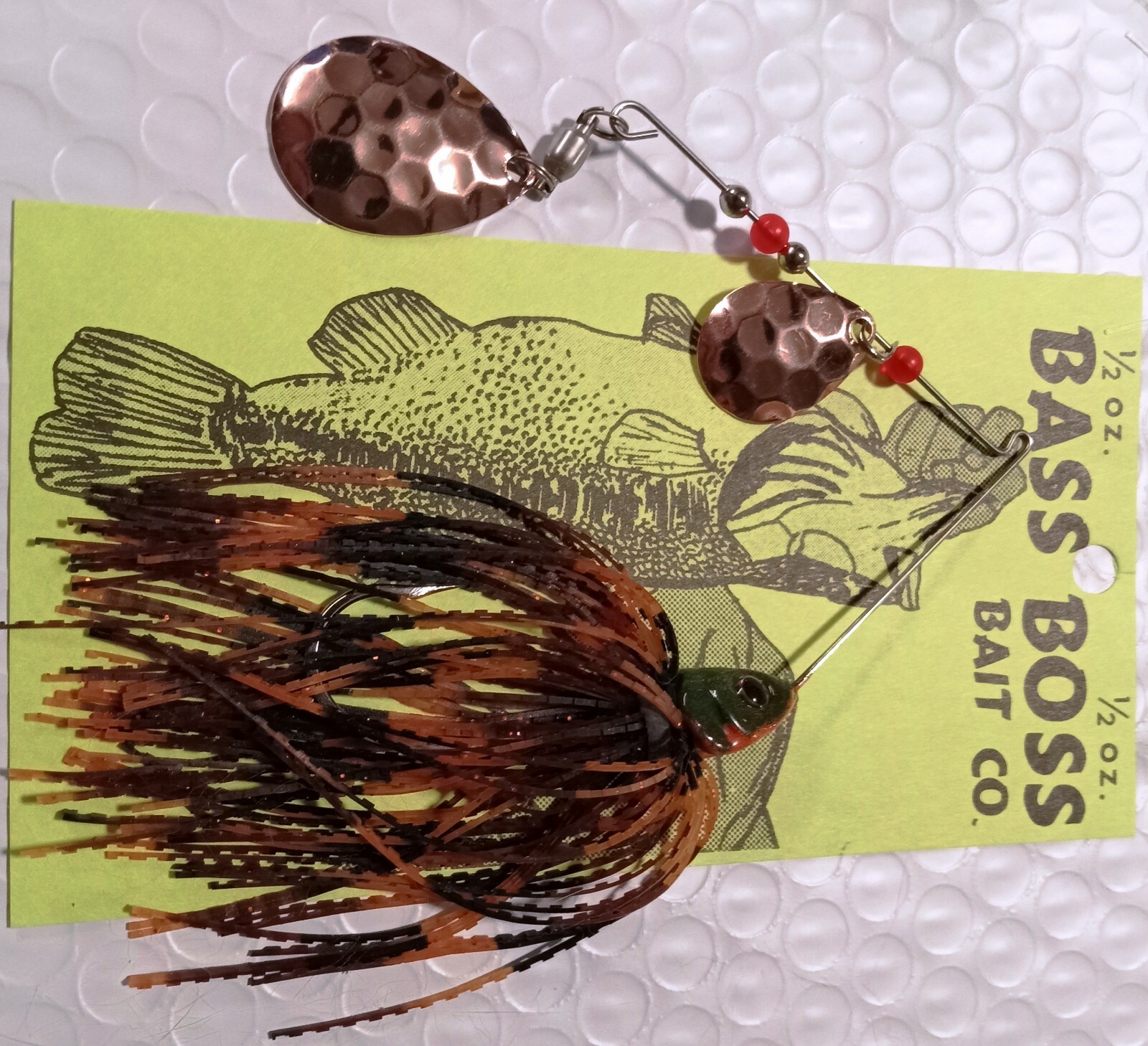 TWO DOMINATOR BASS BOSS SPINNERBAITS-CUSTOM SIZE AND COLORS FROM MENU