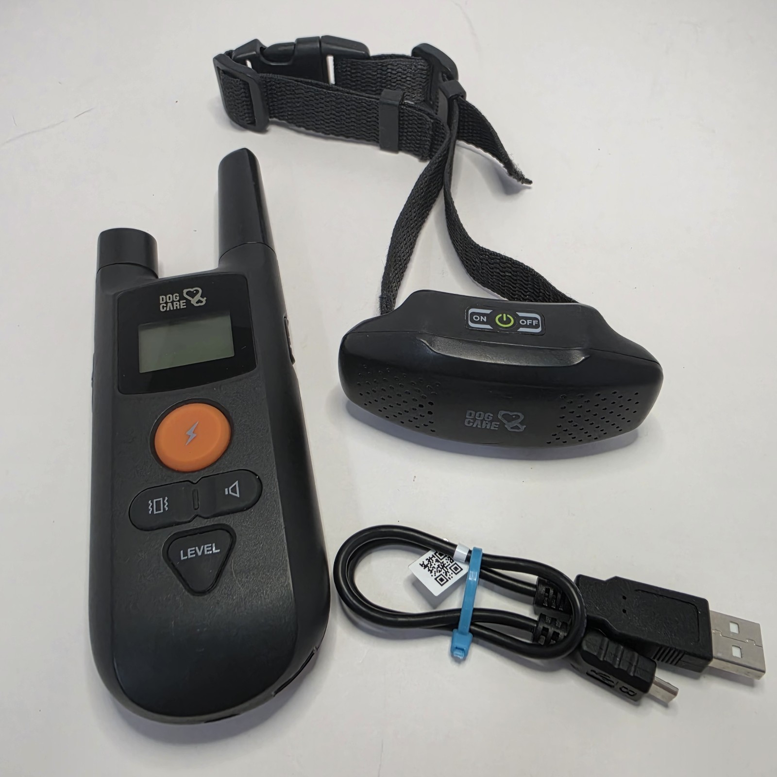 Dog Care Remote Dog Training Collar Static Shock Rechargeable Black USB