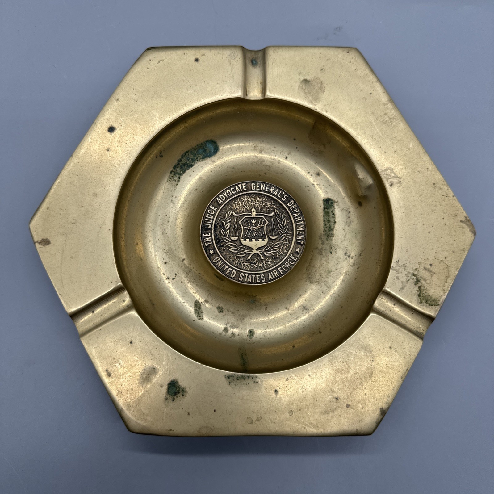 VTG Brass Ashtray The Judge Advocate General’s Dept United States Air Force