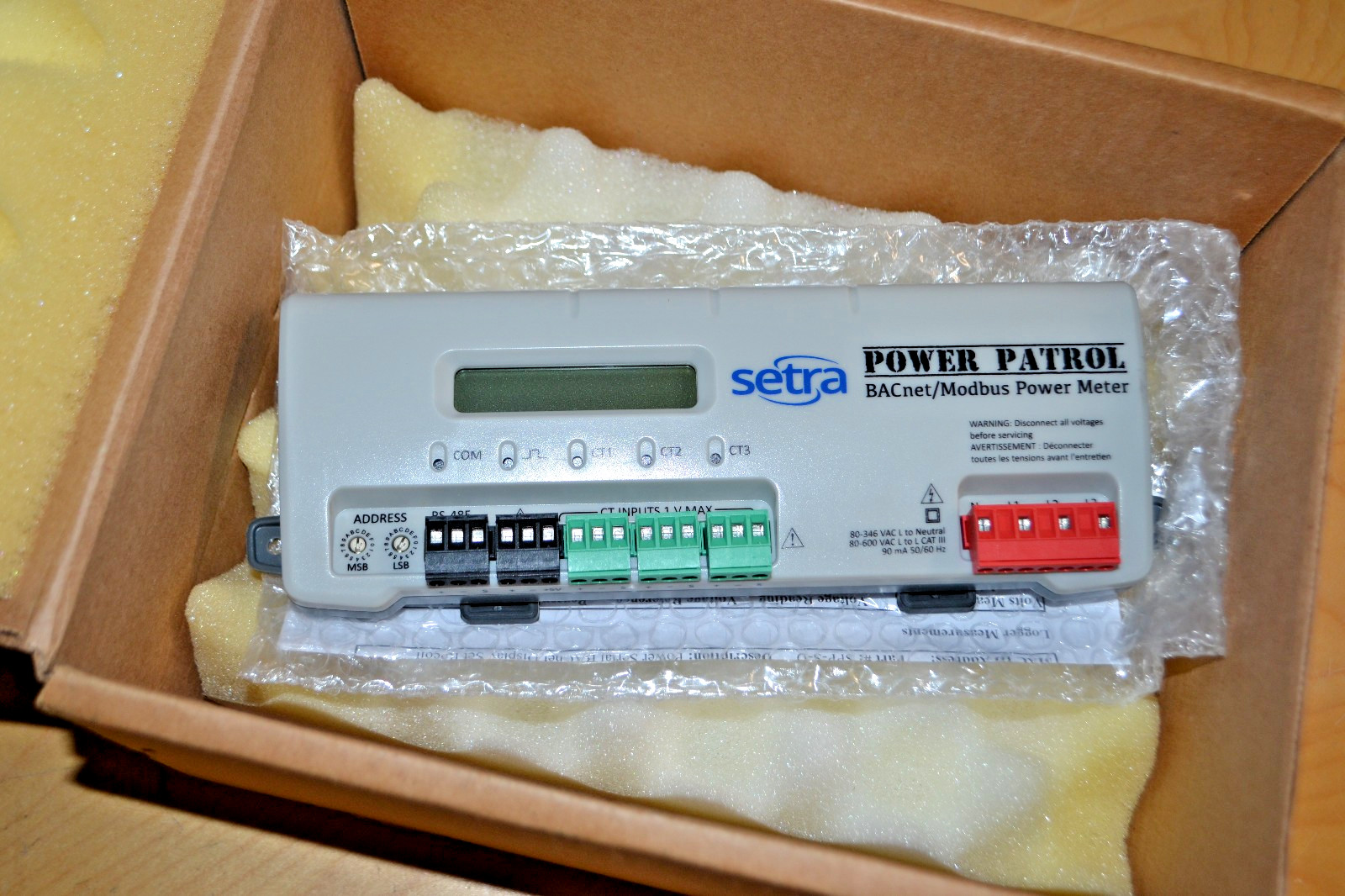 Setra ~ SPP-S-D ~ Power Patrol BACnet / Modbus Power Meter ~ NEW