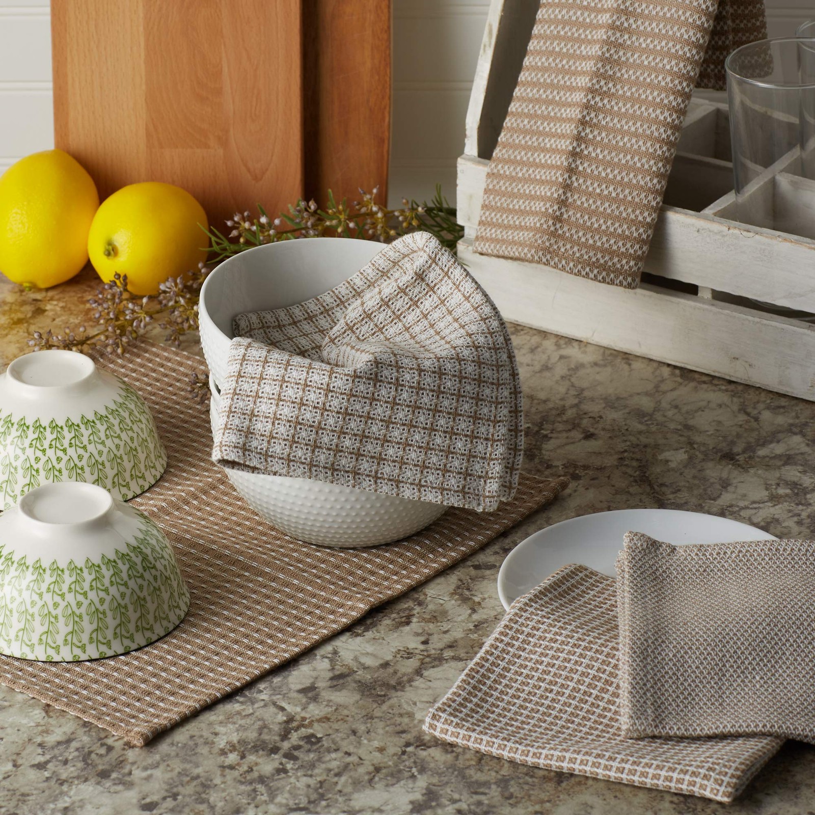 Dishcloth Set 12x12 Stone Kitchen Everyday DII Assorted