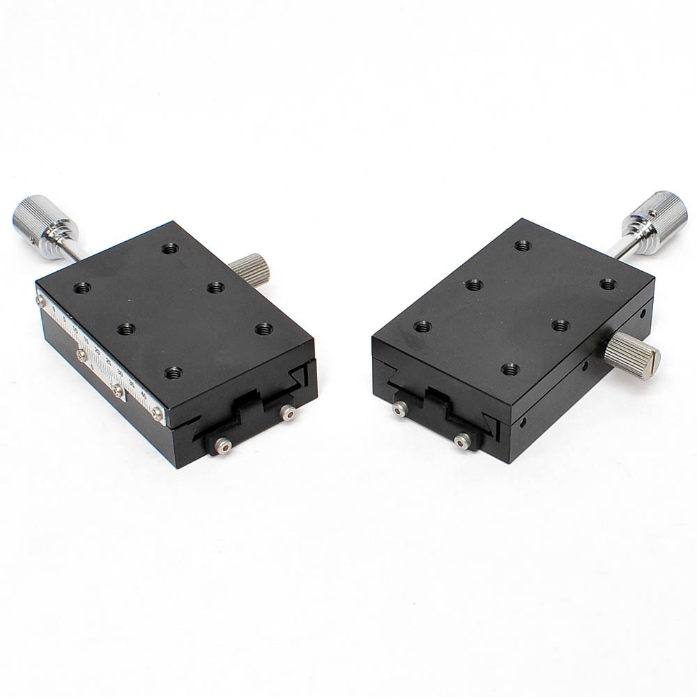 (Lot of 2) 60mm x 40mm Leadscrew Positioning Translation Stages 42mm Travel