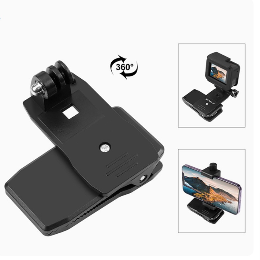 360° Rotating Backpack Clip Cell Phone Clip Camera Clip For DJI Sports Camera