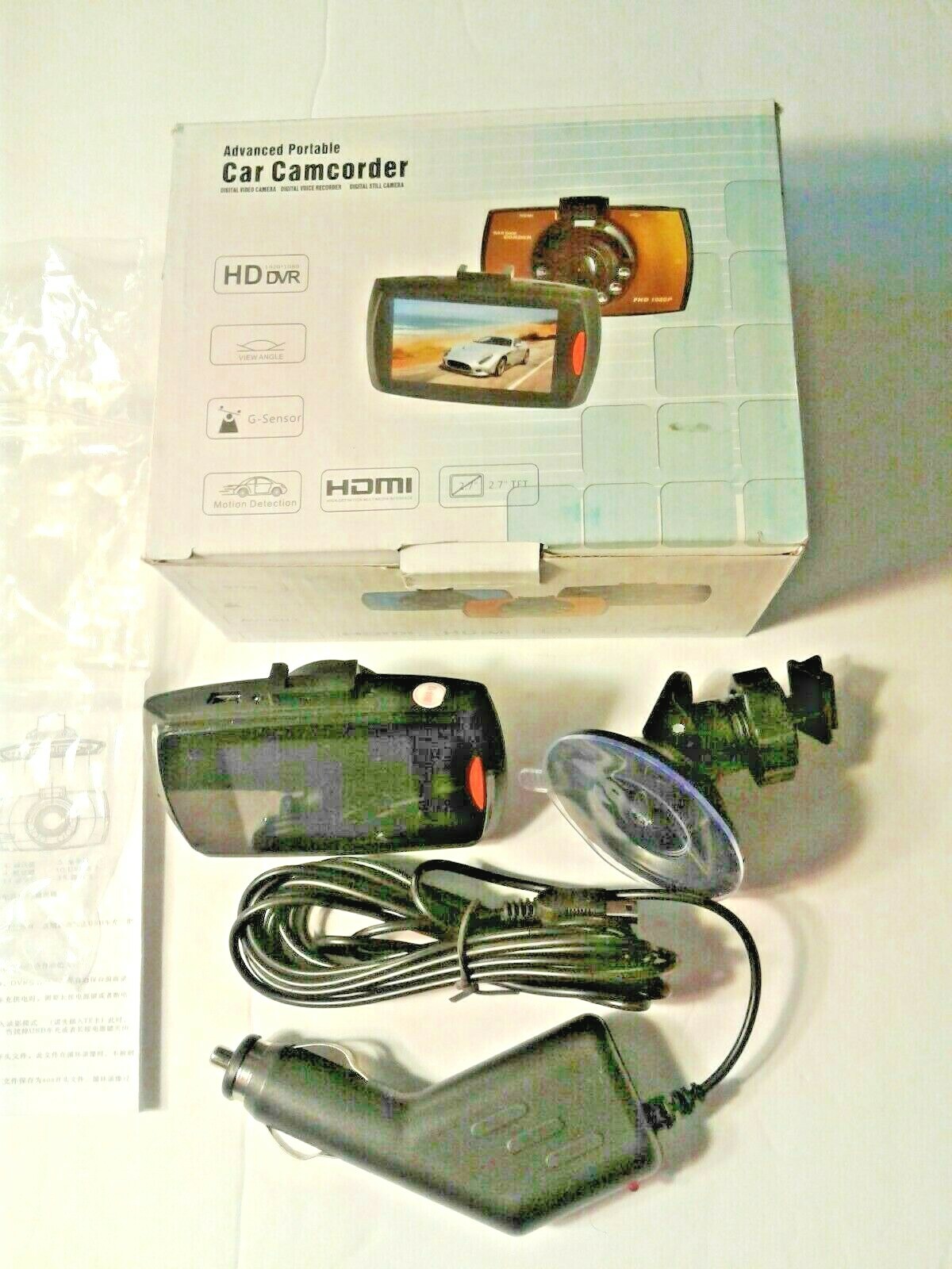 Dash Cam Advanced Portable Car Camcorder With “G Sensor” OPEN BOX