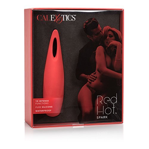 Red Hot Spark USB Rechargeable Silicone Massager Waterproof Red