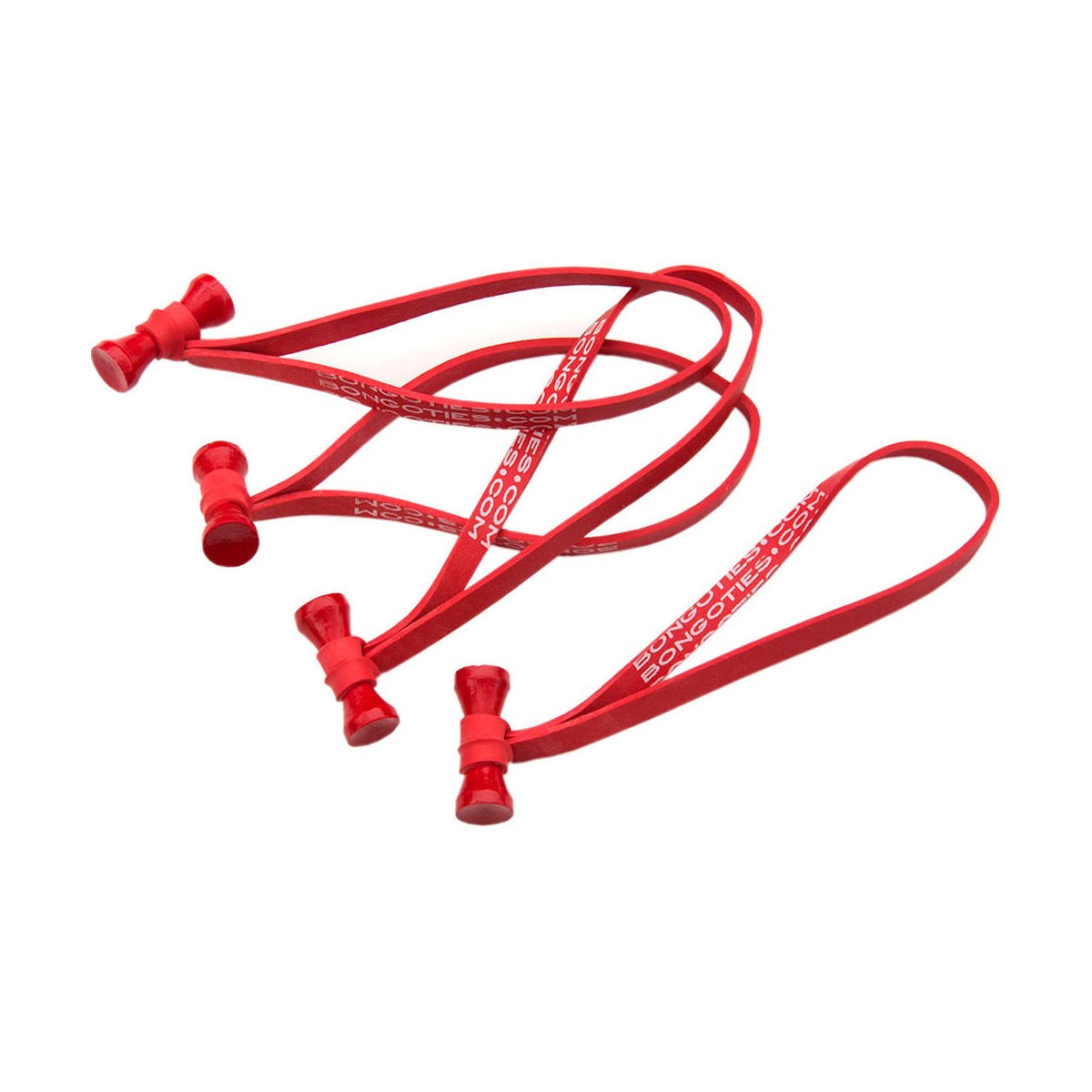 BongoTies 5" Style D Cable Tie, Red, 10-Pack