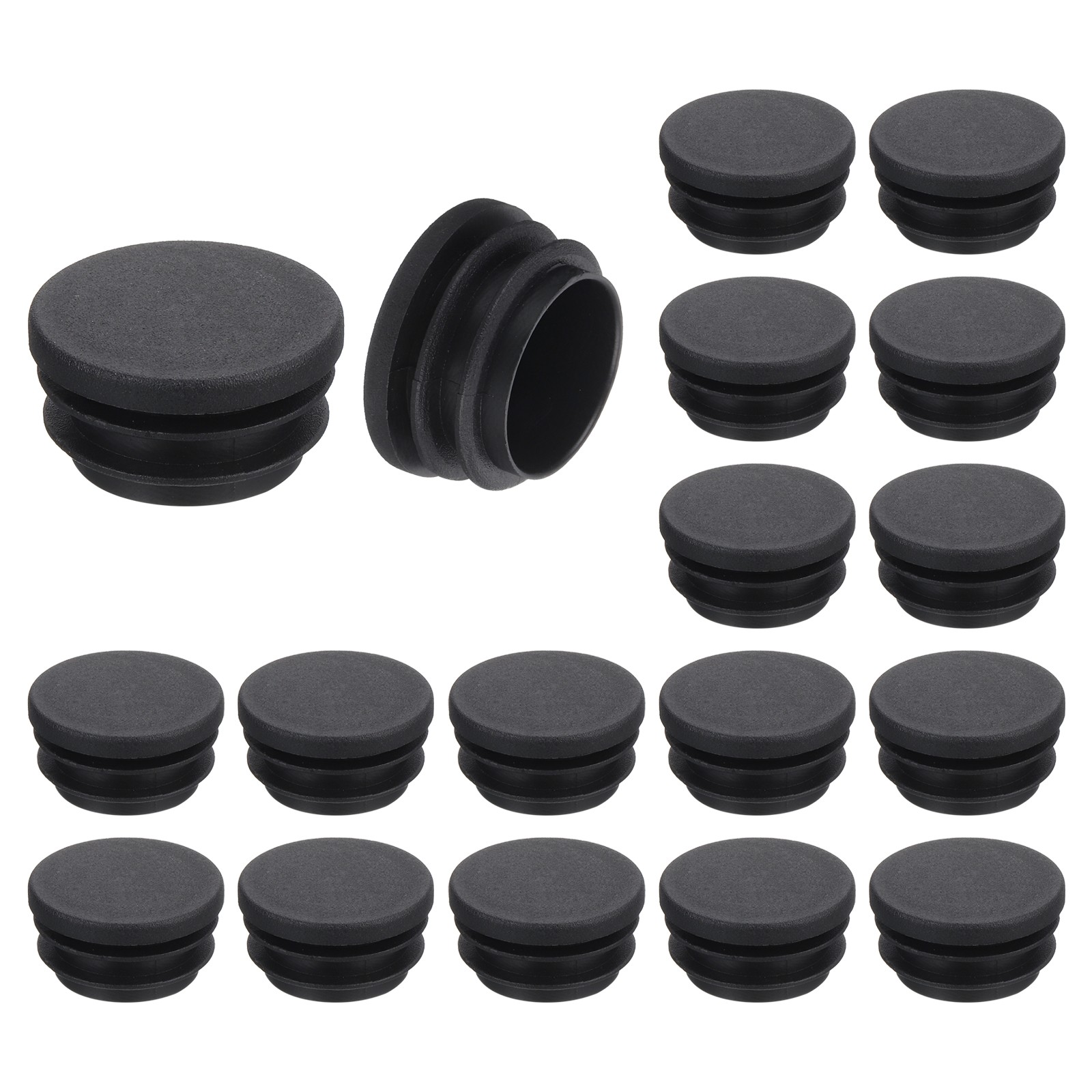 18 Pcs Round Plastic Plug Furniture Leg Pipe Insert 32mm(1.26 Inch)