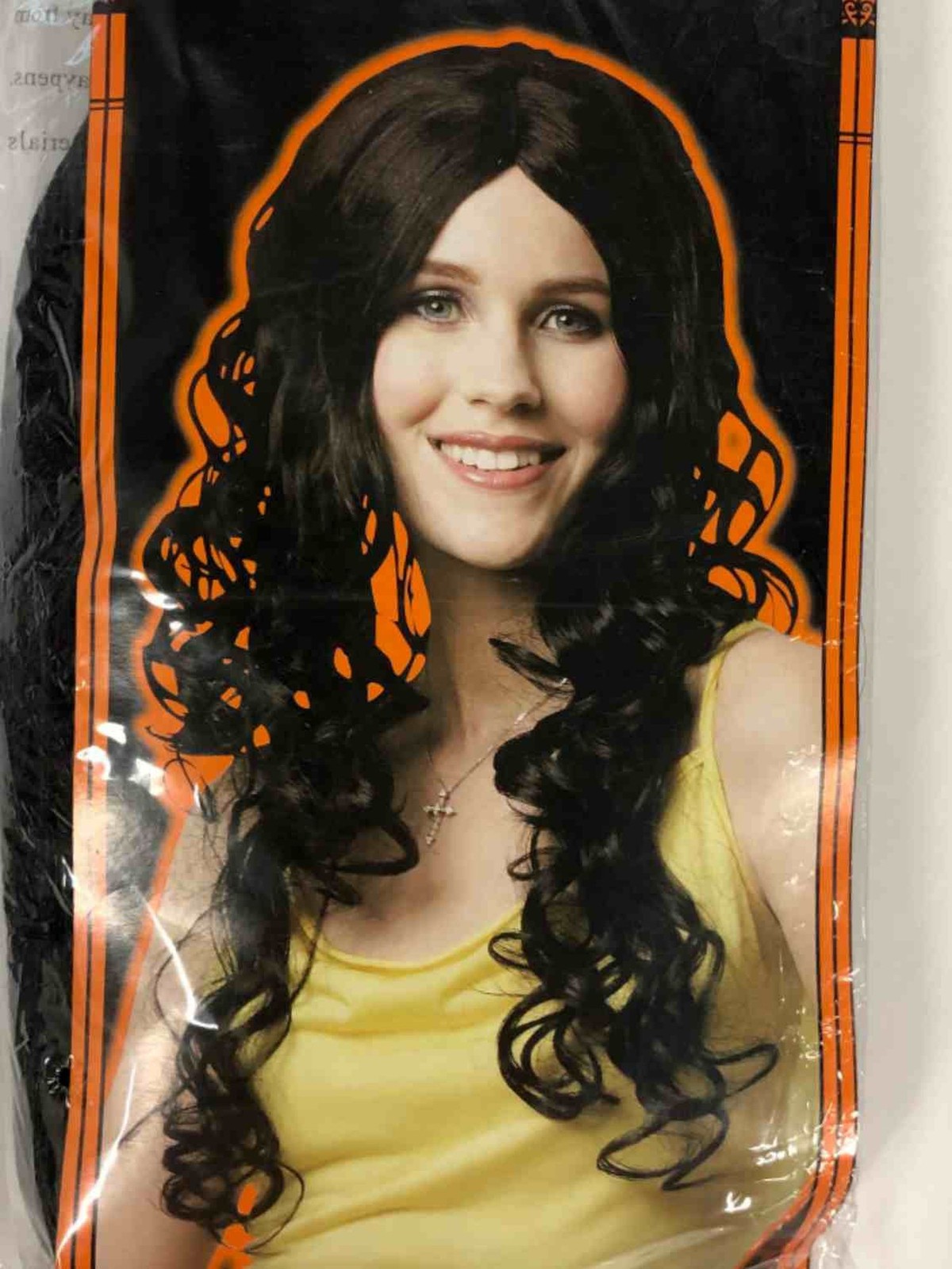 Womens 30 Inch Long Curly Black Wig Wavy