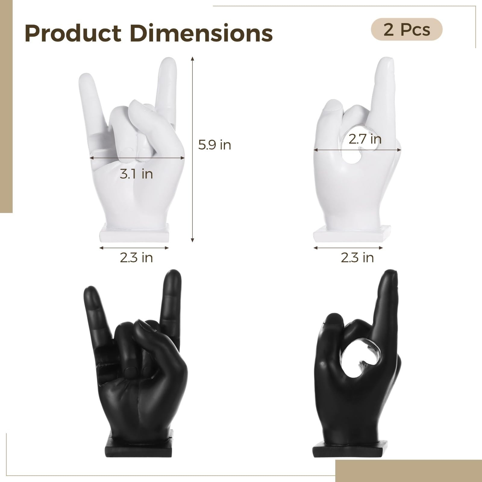 Rock Hand Drumstick Display Holder, Fun Gesture Shaped Drumstick Display Stan...