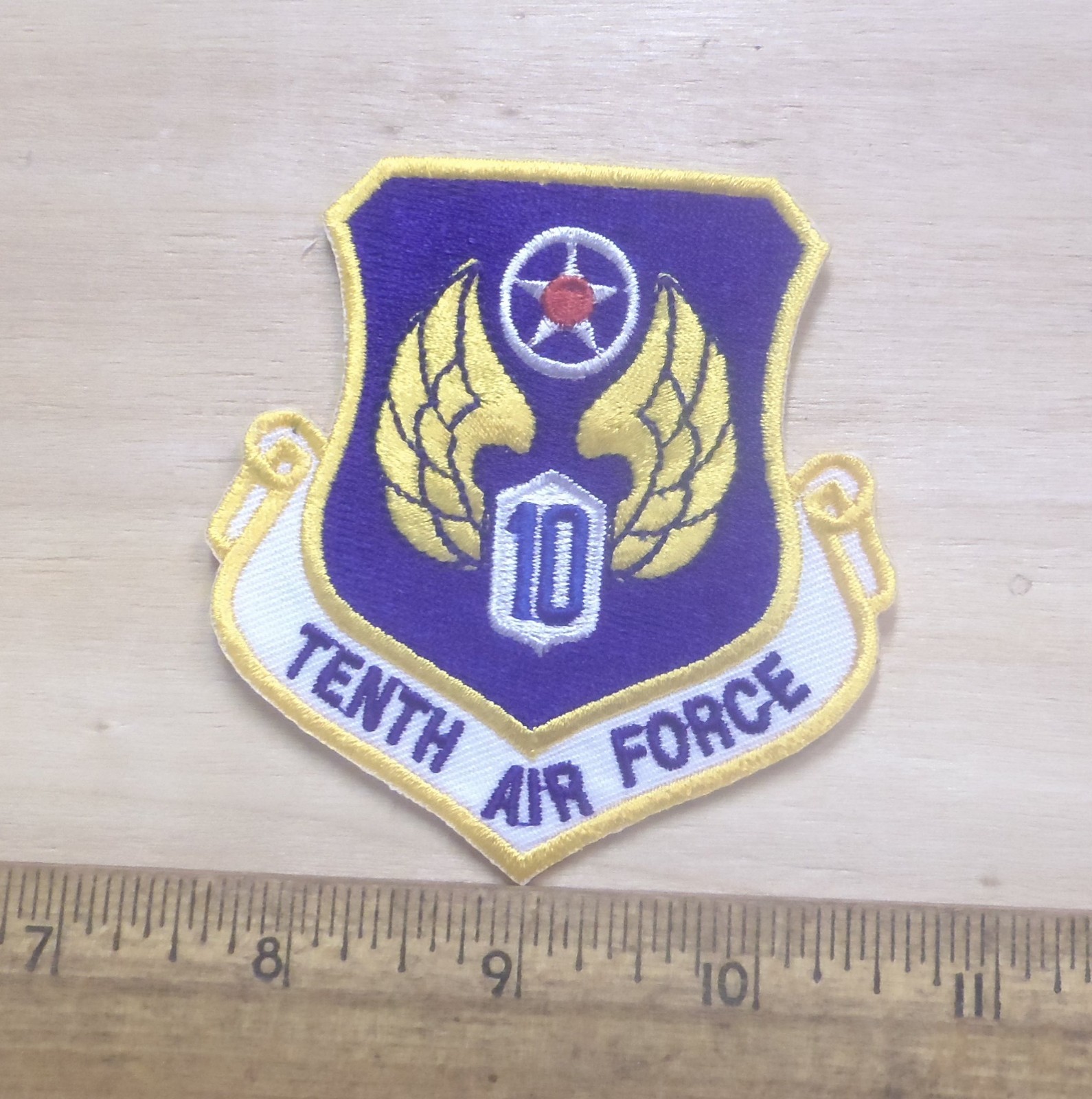 US Air Force - 10th Air Force - Shield Embroidered Patch