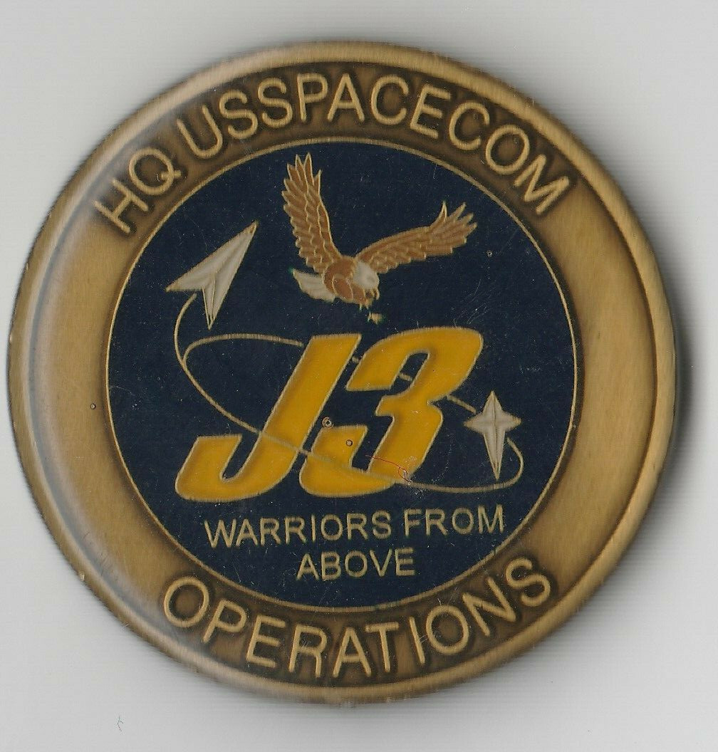 HQ USSPACECOM J3 US SPACE COMMAND Challenge Coin 1.5"DIA BX9