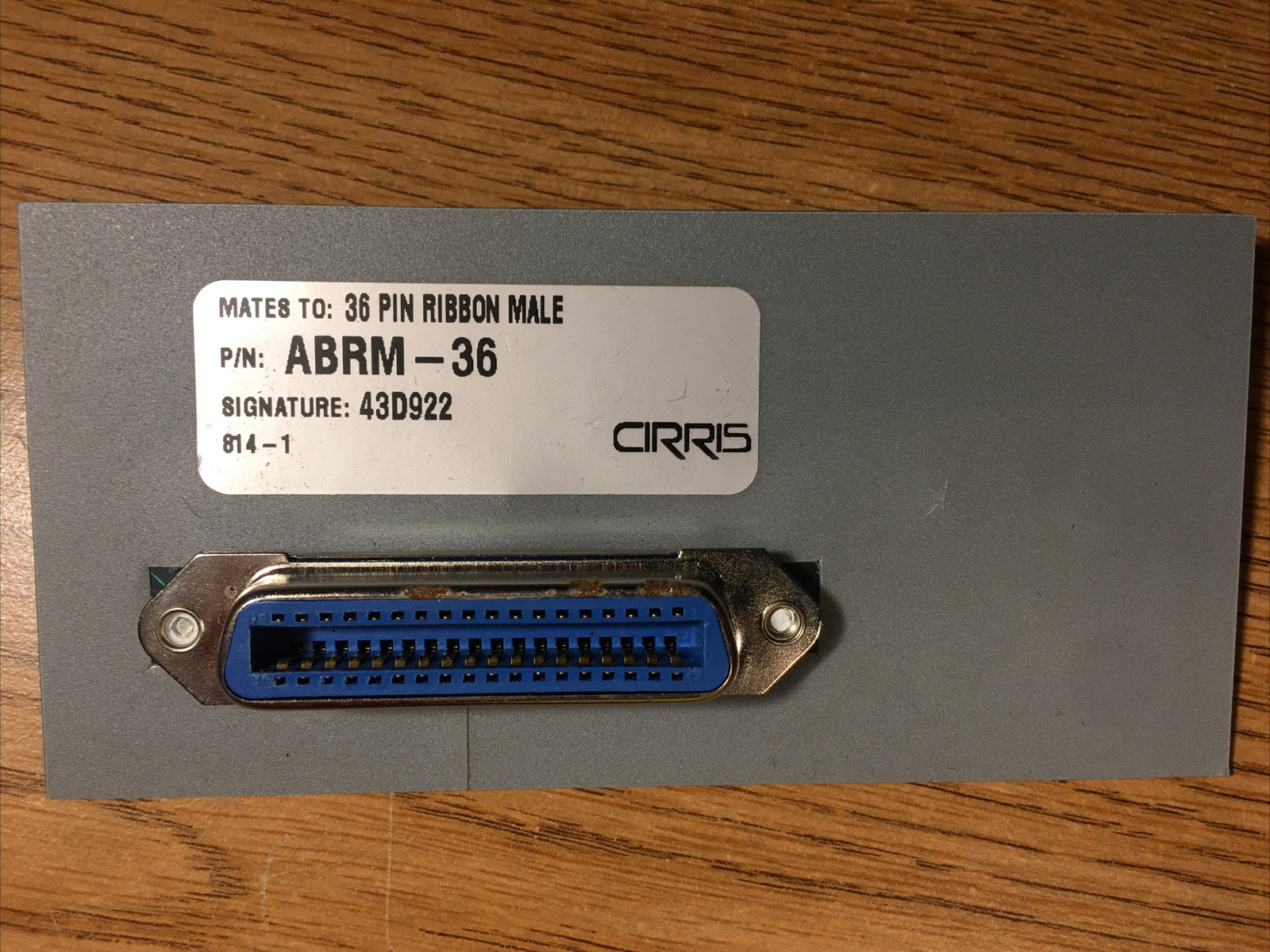 CIRRIS Adapter ABRM - 36  PIN RIBBON MALE | 43D922 | Continuity, Test Board 1988