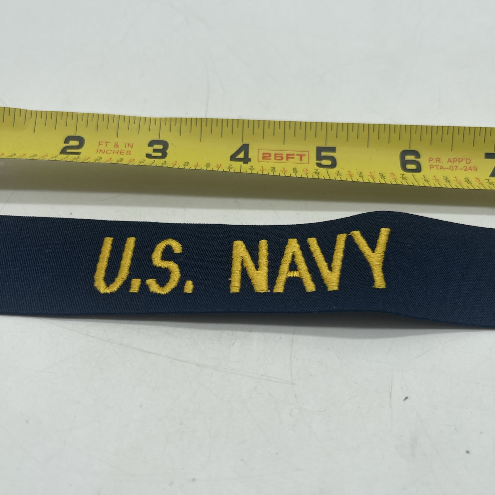 U.S. Military Navy Naval Cuff Patch “U.S. NAVY” Cuff Collar Tab Label Yellow