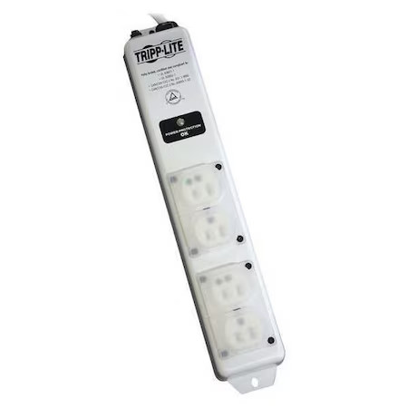 Tripp Lite Sps406hgultra Outlet Strip, Surge, Hospital Grade, 4 5-15R-Hg,