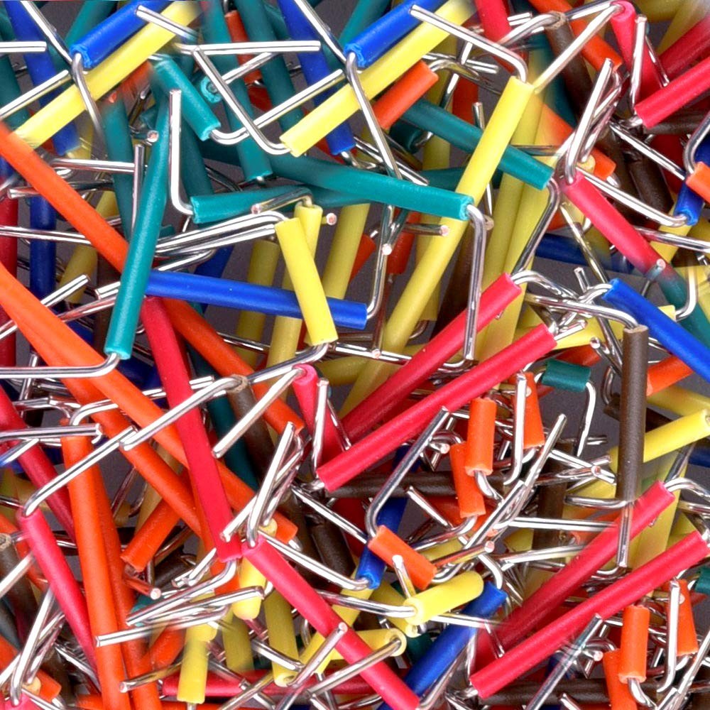 840-Piece Breadboard Jumper Wire Kit - 14 Assorted Lengths for Prototyping
