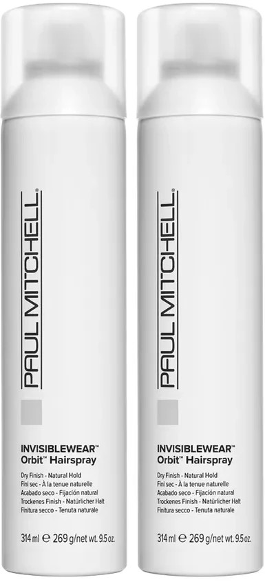 2 Pack Paul Mitchell Invisiblewear Orbit Hairspray 9.5 oz